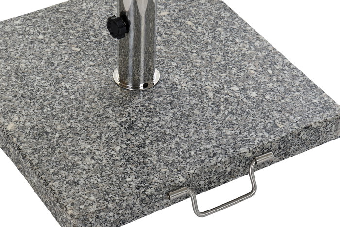 DKD Home Decor Base Parasol Terraza Jardín Gris Granito Inox 45 x 45 x 35 cm
