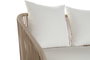 DKD Home Decor Sofá Terraza y Jardín Set de 4 Blanco Beige Aluminio Poliéster Cuerda 151.5 x 72 x 70 cm