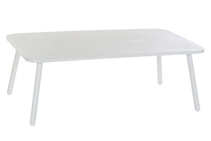 DKD Home Decor Sofá Terraza y Jardín Set de 4 Blanco Beige Aluminio Poliéster Cuerda 151.5 x 72 x 70 cm