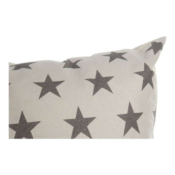 DKD Home Decor Set de 2 Cojines con Estrellas Beige y Marrón, 60x60x10 cm