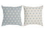 DKD Home Decor Set de 2 Cojines Estrellas Blanco y Azul