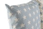 DKD Home Decor Cojin Stars Scandi Blanco Azul Poliester Algodon 60 x 60 x 10 cm (2 Unidades)