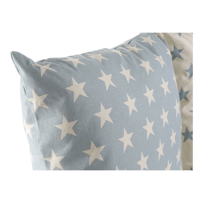 DKD Home Decor Set de 2 Cojines Estrellas Blanco y Azul