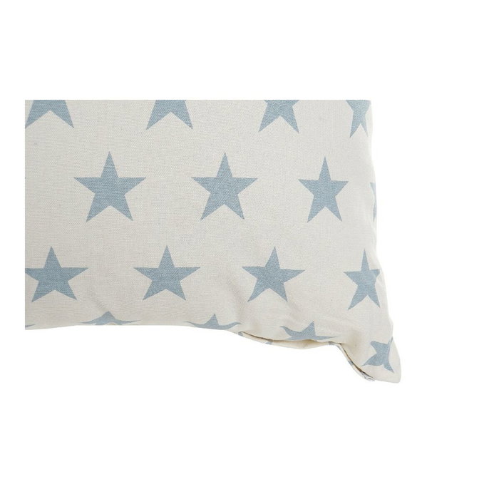 DKD Home Decor Set de 2 Cojines Estrellas Blanco y Azul