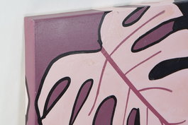 DKD Home Decor Cuadro Colonial Granate Rosa 120 x 80 x 3 cm (2 Unidades) Lienzo Pino