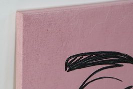 DKD Home Decor Cuadro Abstracto Granate Rosa Lienzo Pino 120 x 80 x 3 cm (2 Unidades)