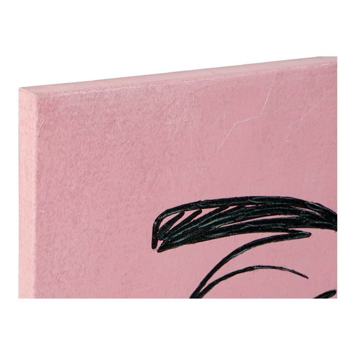 DKD Home Decor Set de 2 Cuadros Lienzo Abstracto Granate y Rosa 80x120 cm