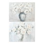 DKD Home Decor Cuadro Lienzo Jarrón con Flores Surtido de 2 Piezas 120x90x3,8 cm