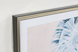 DKD Home Decor Cuadro Tropical Rosa Turquesa Negro 4 x 80 x 60 cm (3 Unidades)