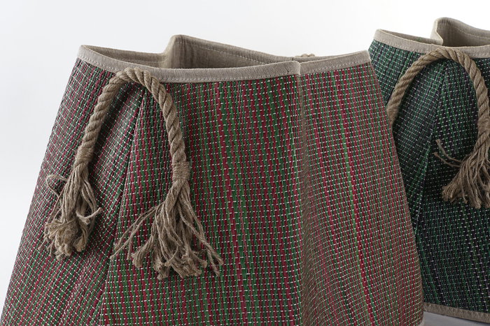 DKD Home Decor Cesta Boho Verde Rojo 40 x 38 x 40 cm (2 Unidades) DKD Home Decor Cesta Boho Verde Rojo 40 x 38 x 40 cm (2 Unidades)