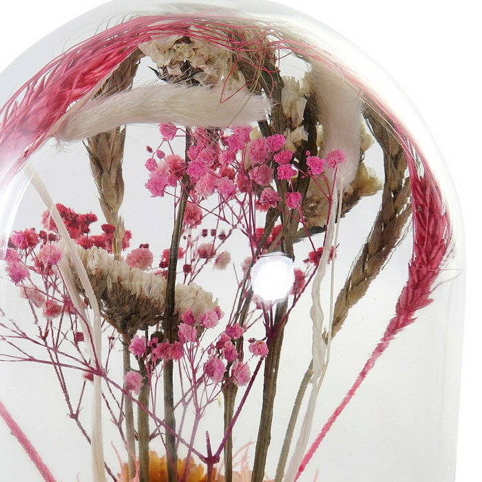 DKD Home Decor Decoración de Flores Seca y Cristal 17x17x26 cm