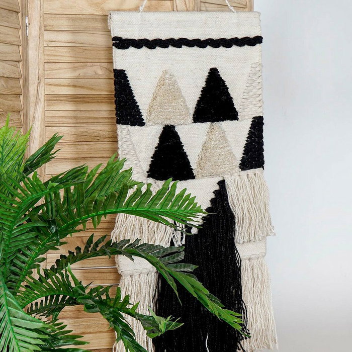 DKD Home Decor Tapiz de Yute y Algodón Tricolor 45,5x105 cm