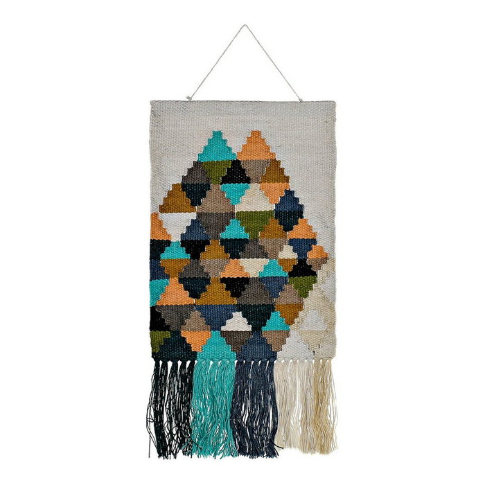 DKD Home Decor Tapiz de Yute y Algodón con Flecos Multicolor DKD Home Decor Tapiz de Yute y Algodón con Flecos Multicolor