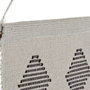DKD Home Decor Decoracion Pared Boho Crema Negro Algodon Geometrico 64 x 46 x 1 cm (2 Unidades)