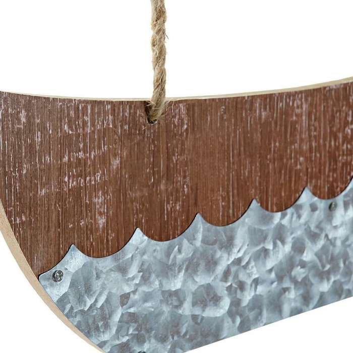 DKD Home Decor Decoración de Pared Velero Surtido de 2 Unidades en MDF y Metal
