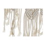 DKD Home Decor Espejo Algodón Macramé Blanco 75x75 cm