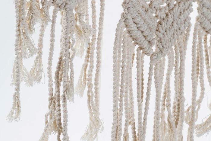 DKD Home Decor Espejo Boho Blanco 2 x 75 x 75 cm