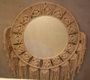 DKD Home Decor Espejo Algodón Macramé Blanco 75x75 cm