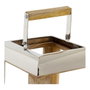 DKD Home Decor Farola de Metal y Cristal Plateada 23x23x36 cm