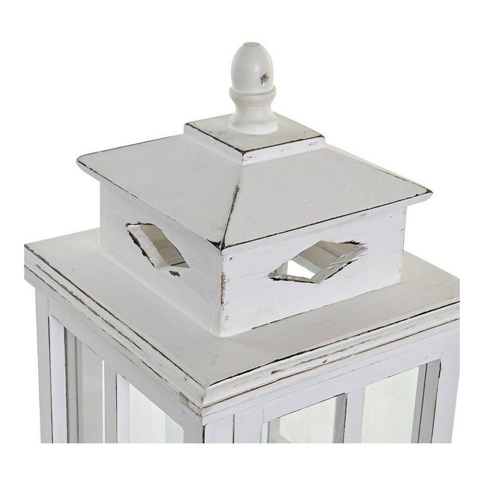 DKD Home Decor Farola Pino Cristal Blanco DKD Home Decor Farola Pino Cristal Blanco