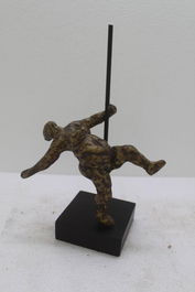 DKD Home Decor Figura Bailarina Metal Dorado 10 x 31 x 20 cm (2 Unidades)