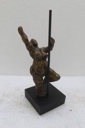 DKD Home Decor Figuras de Bailarina en Aluminio y Mango, Pack de 2