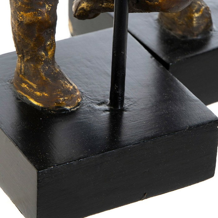 DKD Home Decor Figuras de Bailarina en Aluminio y Mango, Pack de 2