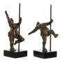 DKD Home Decor Figuras de Bailarina en Aluminio y Mango, Pack de 2