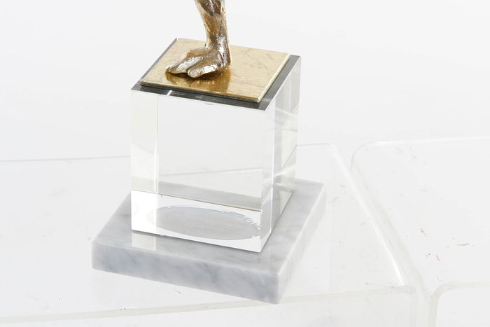 DKD Home Decor Figura Gimnasta Dorado Resina Cristal Mármol 30 x 10 x 27 cm