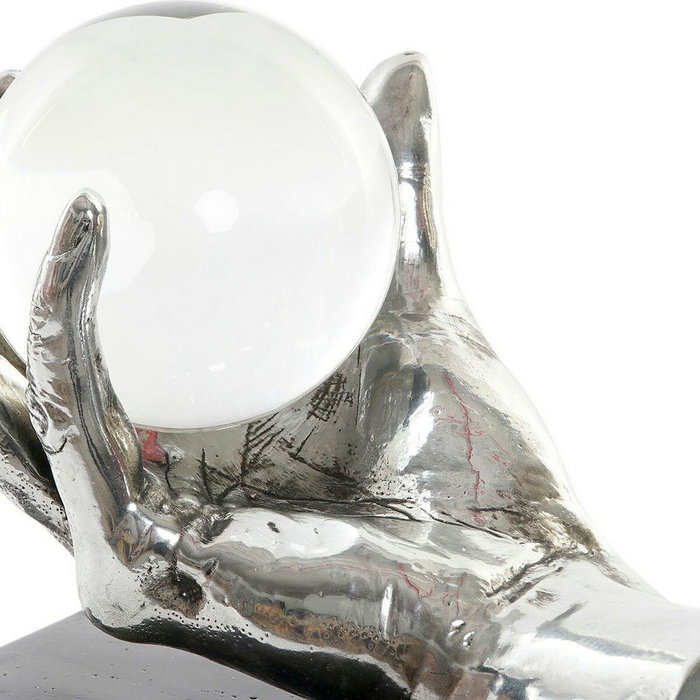 DKD Home Decor Figura Resina y Cristal Mano Surtido Dorado y Plateado 2 Unidades