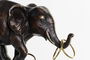 DKD Home Decor Figura Elefante Resina Metal Negro Dorado 31 x 41 x 13 cm