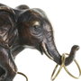 DKD Home Decor Figura de Elefante en Resina y Metal Negro y Dorado