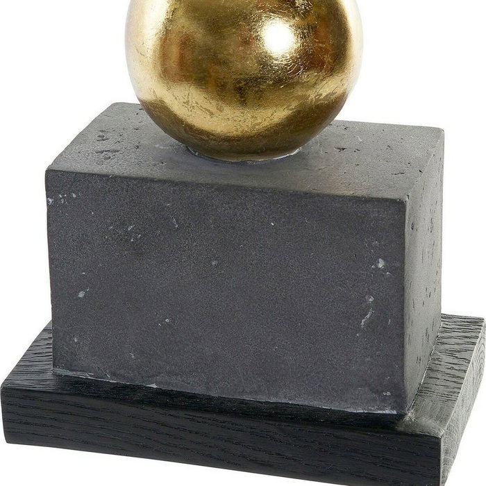 DKD Home Decor Figura de Elefante en Resina y Metal Negro y Dorado