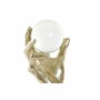 DKD Home Decor Figura de Mano en Resina y Cristal Dorado