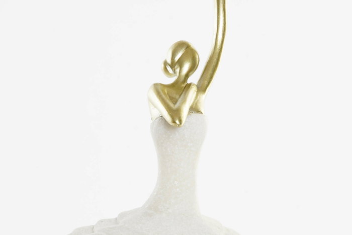 DKD Home Decor Figura Romantico Bailarina Resina Blanco Dorado 12.5 x 40 x 13.5 cm DKD Home Decor Figura Romantico Bailarina Resina Blanco Dorado 12.5 x 40 x 13.5 cm