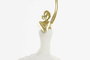 DKD Home Decor Figura Romantico Bailarina Resina Blanco Dorado 12.5 x 40 x 13.5 cm