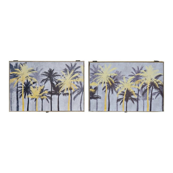 DKD Home Decor Tapa Contador MDF Palmeras Surtido de 2 Unidades DKD Home Decor Tapa Contador MDF Palmeras Surtido de 2 Unidades
