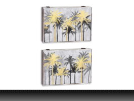DKD Home Decor Tapa Contador MDF Palmeras Surtido de 2 Unidades
