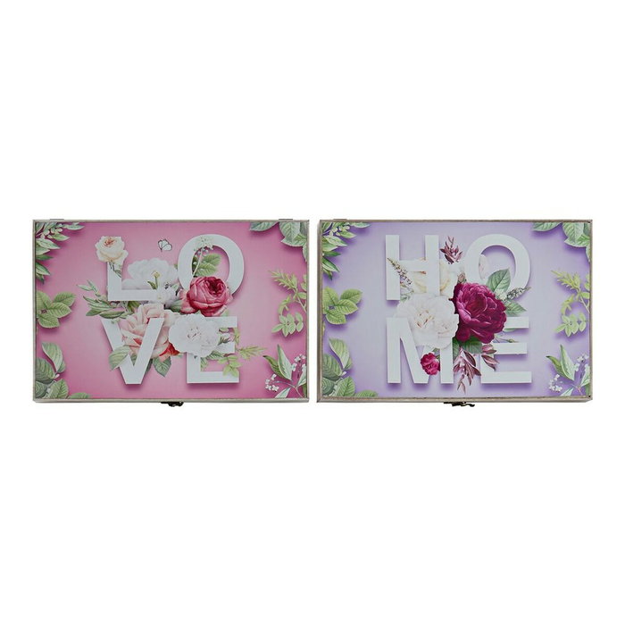 DKD Home Decor Tapa Contador MDF Home 2 Surtido Rosa y Lila DKD Home Decor Tapa Contador MDF Home 2 Surtido Rosa y Lila
