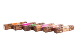 DKD Home Decor Soporte Incienso, Set de 20 (6 Unidades), Bambú, Madera, 26 x 8 x 8 cm
