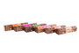 DKD Home Decor Soporte Incienso, Set de 20 (6 Unidades), Bambú, Madera, 26 x 8 x 8 cm