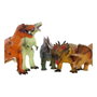DKD Home Decor Set de 6 Dinosaurios de PVC Blando Multicolor