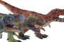 DKD Home Decor Juguete Dinosaurio Blando Multicolor 60 x 28 x 17 cm (3 Unidades)