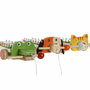 DKD Home Decor Xilófono de Madera y Metal con Temática de Animales, Multicolor, Surtido de 3 unidades