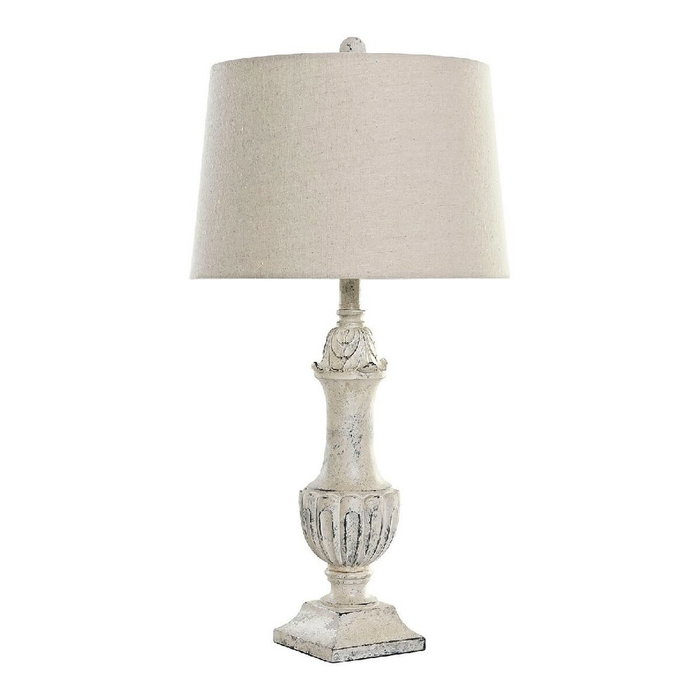 DKD Home Decor Lámpara de Sobremesa en Resina con Acabado Envejecido