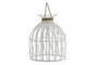 DKD Home Decor Lámpara de Techo LED de Bambú Blanco (3XAA)