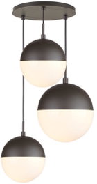 DKD Home Decor Lámpara de Techo de Metal y Cristal con Bolas Negro y Blanco