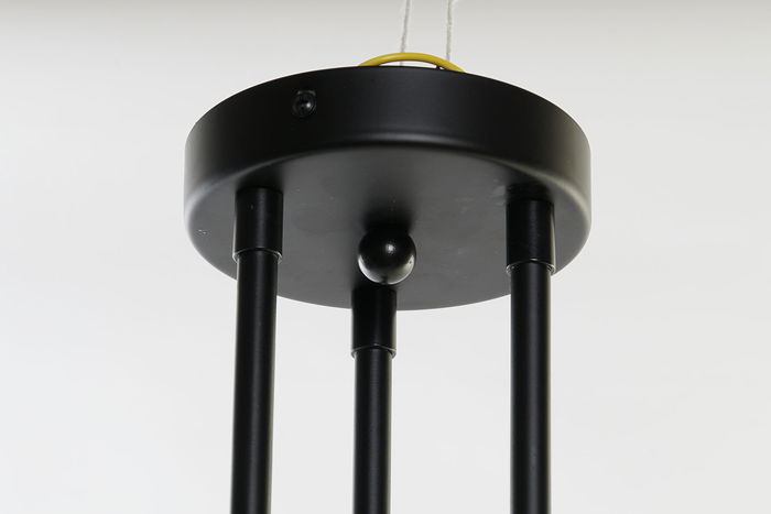 DKD Home Decor Lámpara Techo Moderno Metal Cristal Negro Blanco 58 x 46 x 61 cm