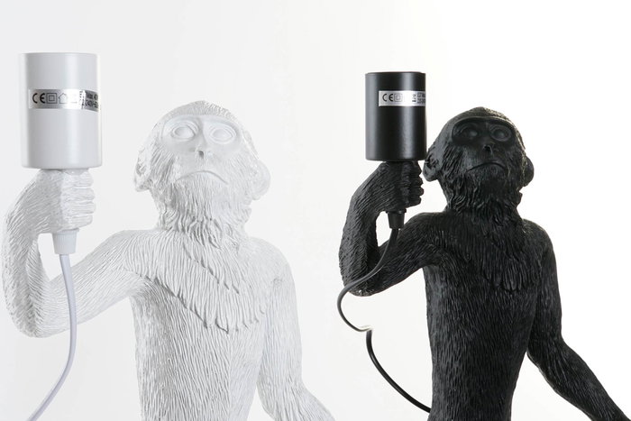 DKD Home Decor Lámpara Sobremesa Colonial Blanco Negro 34 x 55 x 31 cm (2 Unidades)