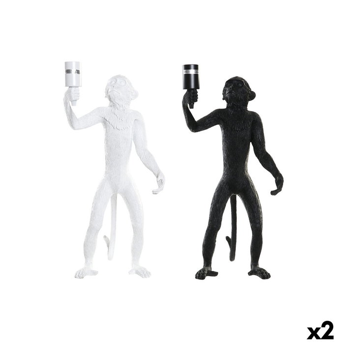 DKD Home Decor Lámpara de Sobremesa de Resina Mono Surtido de 2 Unidades
